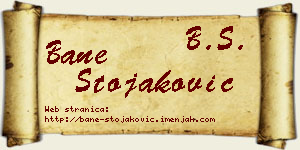 Bane Stojaković vizit kartica